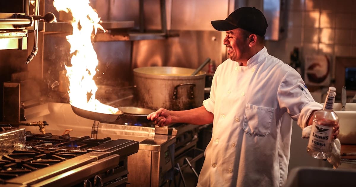 Cuisine de restaurant en service