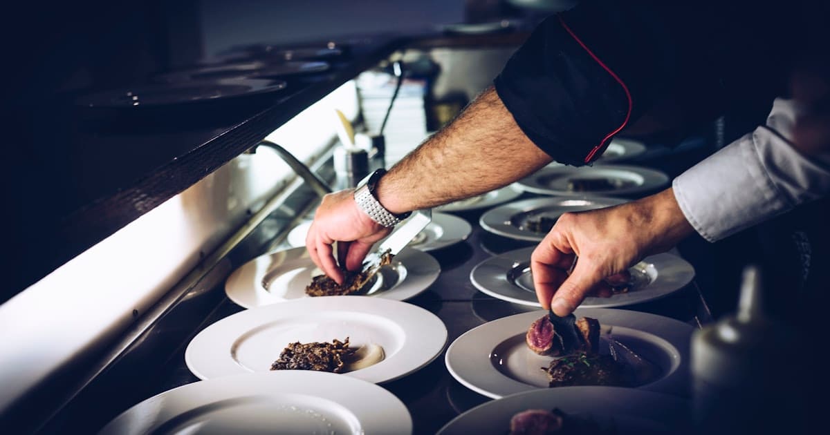 Cuisine de restaurant en service