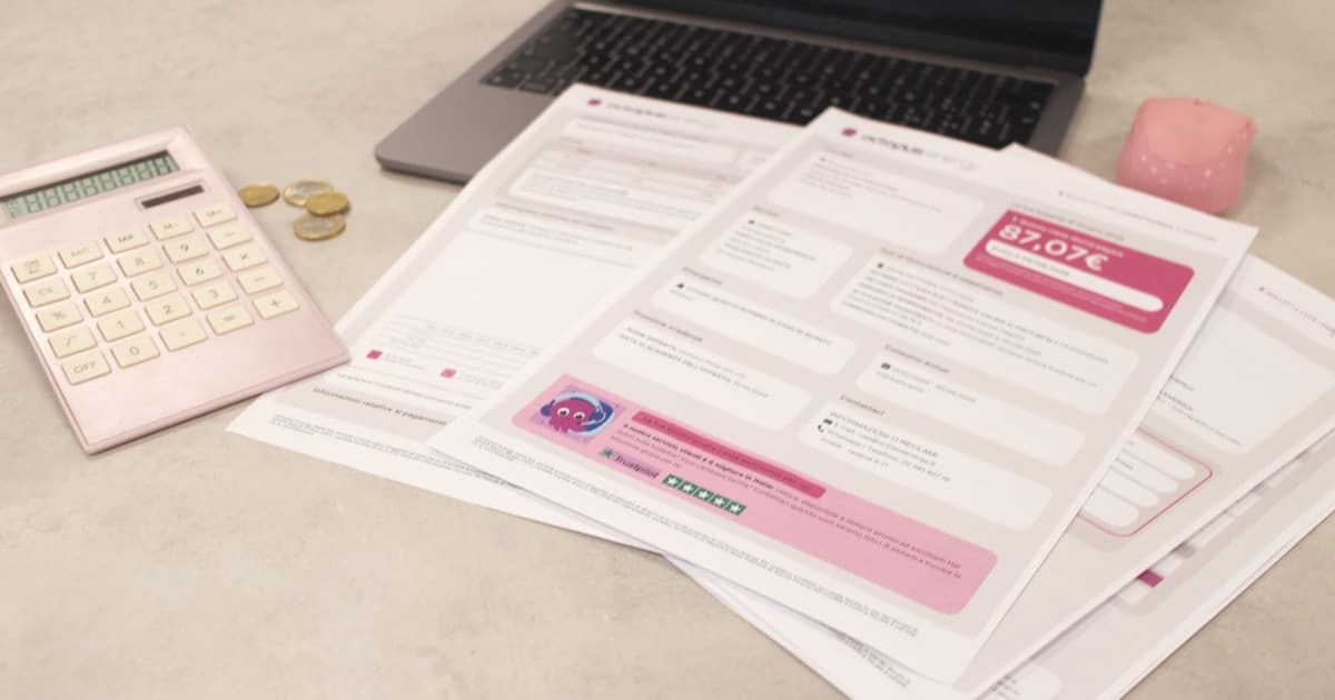 Documents de facturation sur un bureau